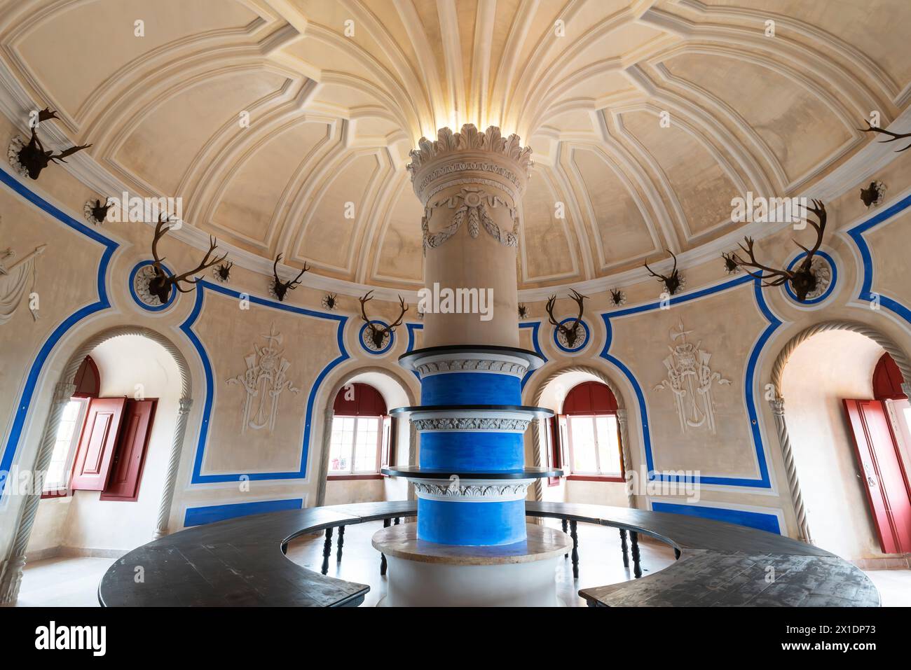 La sala delle scale del Palazzo Nazionale pena (Palacio Nacional da pena), Sintra, quartiere di Lisbona, Portogallo. Foto Stock