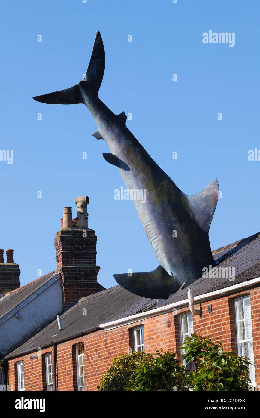 The Headington Shark (o Untitled 1986), creato da Bill Heine, Oxford, Inghilterra Foto Stock