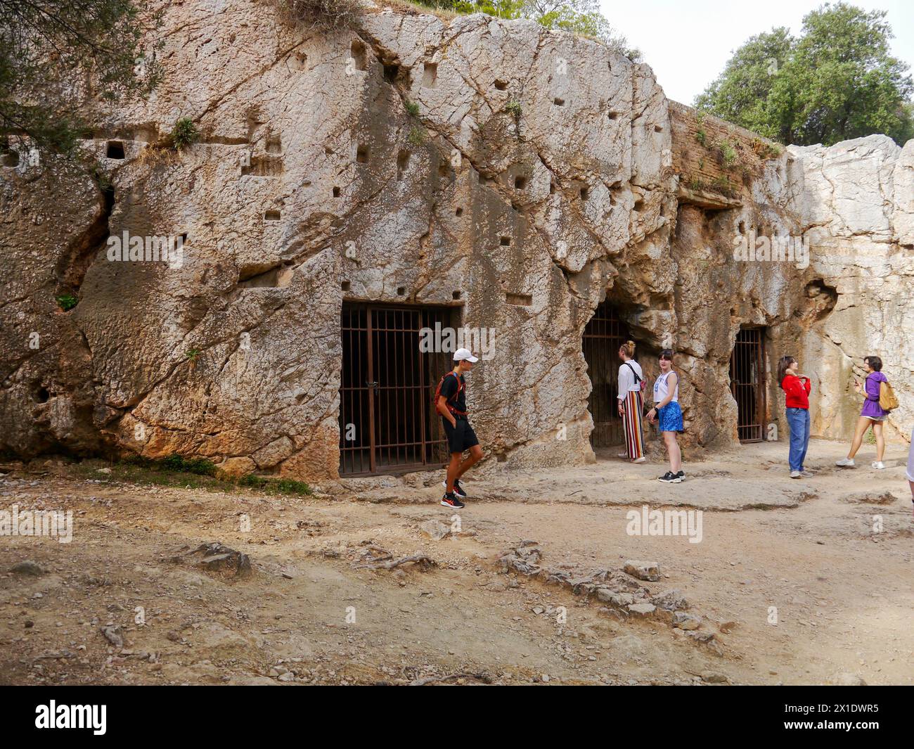 La prigione di Socrate, Atene, Grecia Foto Stock