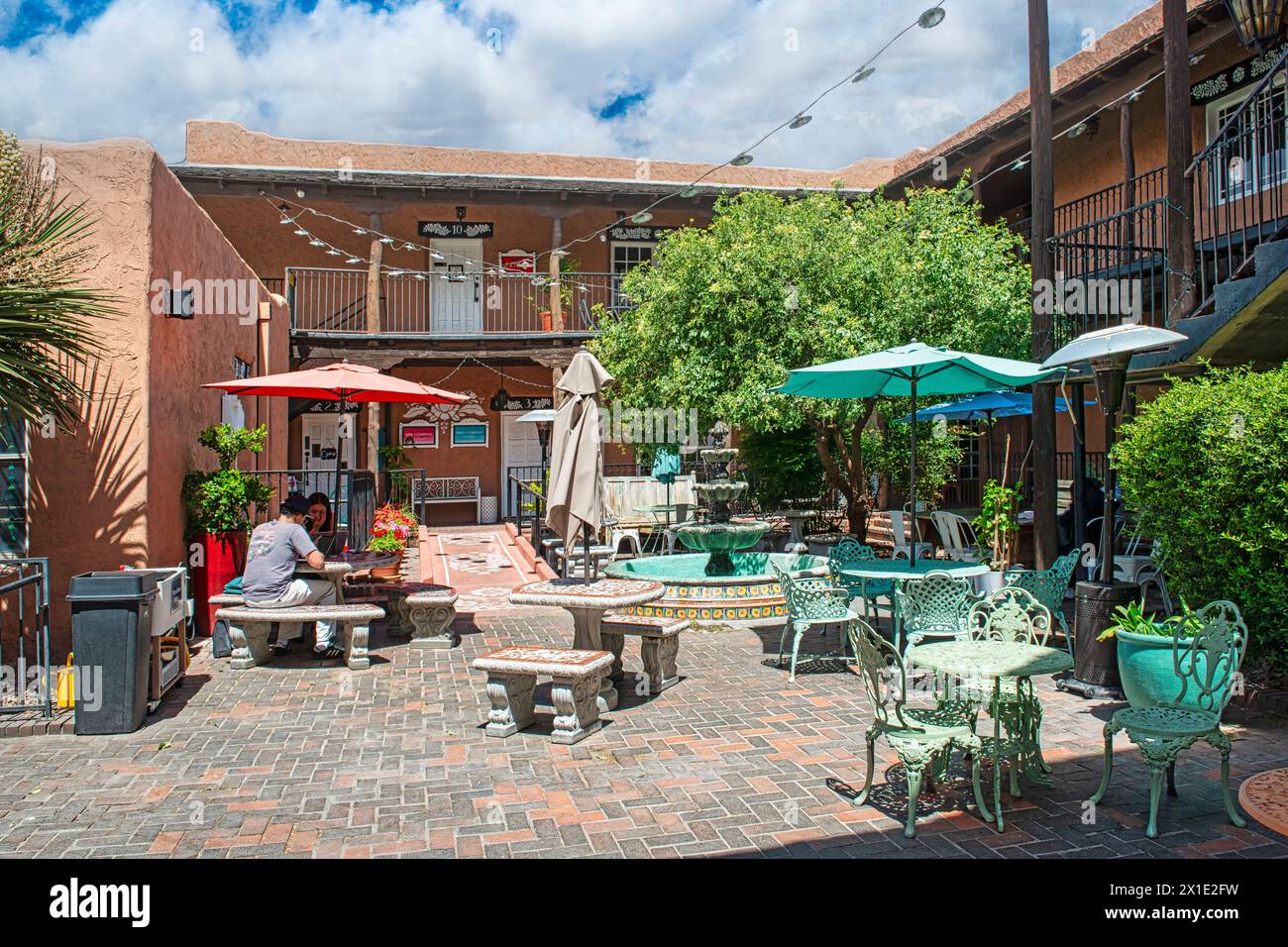 Courtyard Cafe e boutique a Las Cruces, NEW MEXICO Foto Stock