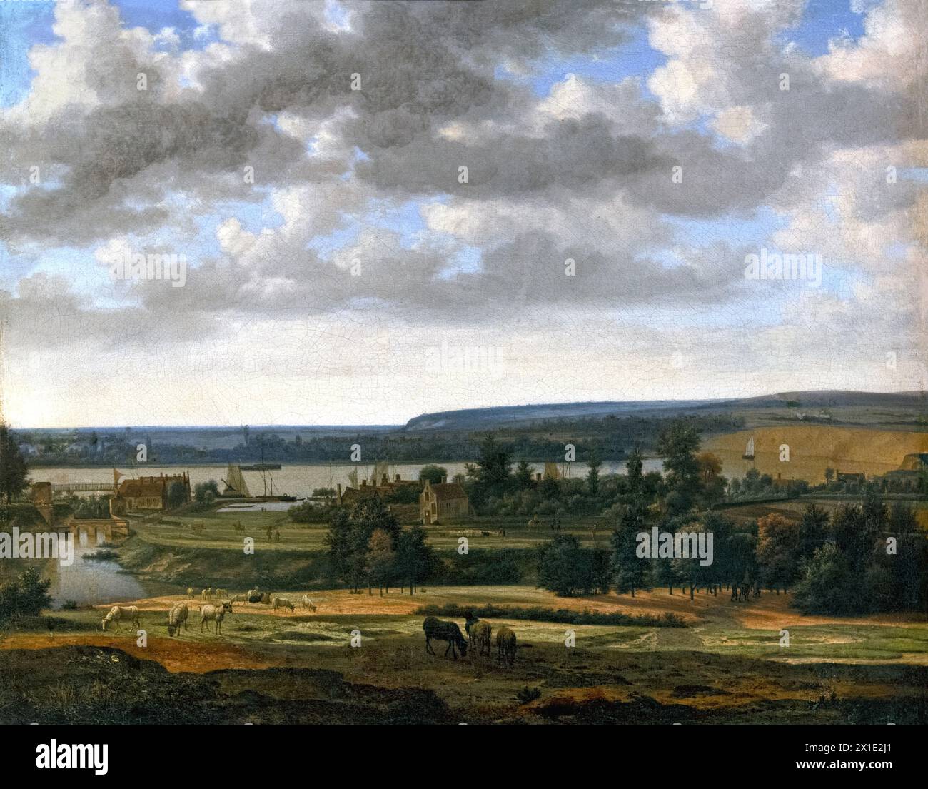 Beaux-Arts de Carcassonne - dintorni di Arnhem- Joris van der Haagen - Joris Abrahamsz. Van der Haagen (1615 circa – 23 maggio 1669) è stato un pittore olandese specializzato in paesaggi. Foto Stock