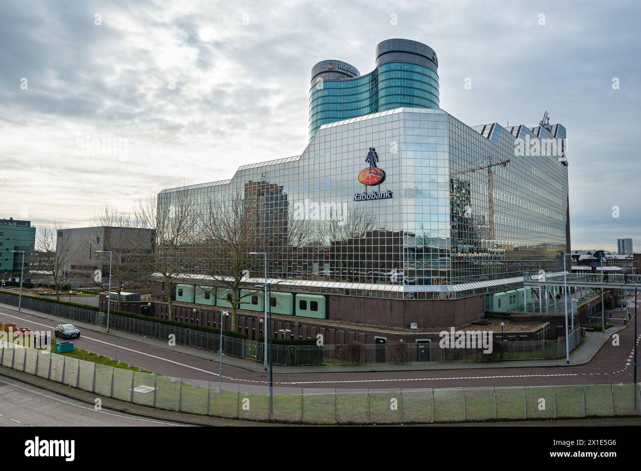 Sede centrale del gruppo Rabobank nel centro di Utrecht, Paesi Bassi Foto Stock