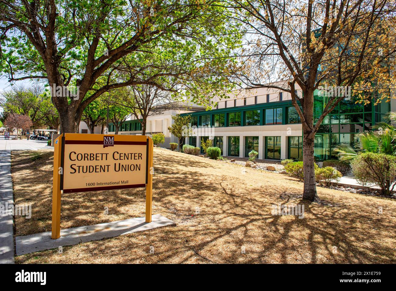 Edificio dell'Unione studentesca Corbett Canter nel campus della New Mexico State University a Las Cruces, NEW MEXICO Foto Stock