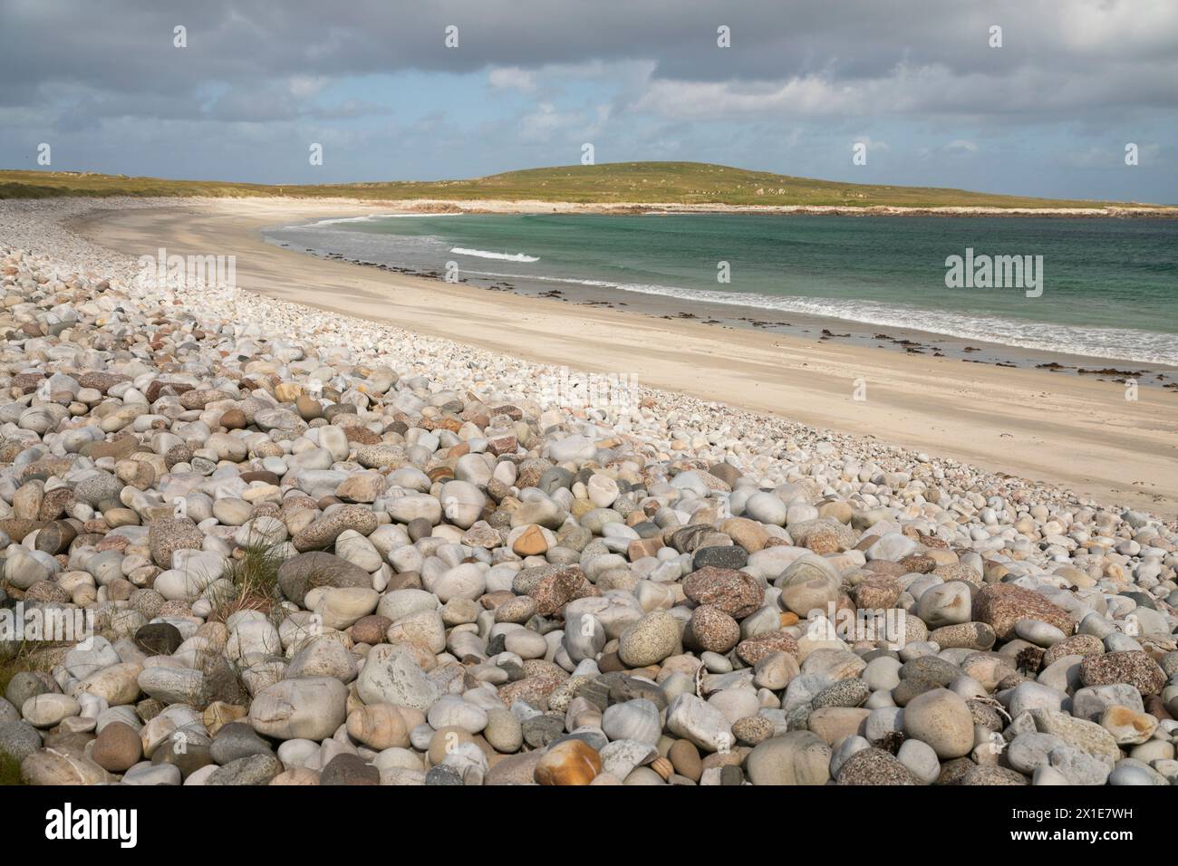 Spiaggia sull'isola di Inishboffin sulla Wild Atlantic Way a Donegal in Irlanda in Europa Foto Stock