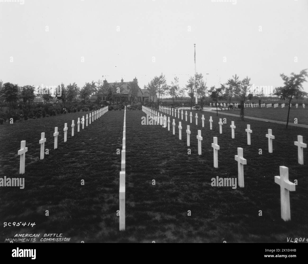 Flanders Field American Cemetery, Waereghem, Belgio ca. Maggio 1928 Foto Stock