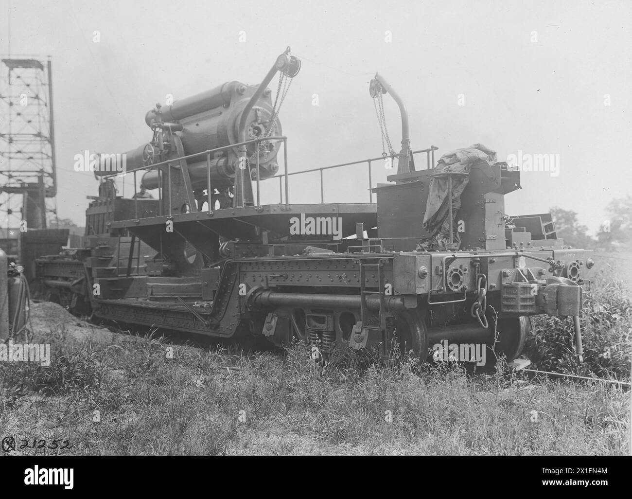 Armi della prima guerra mondiale: Carrozze da 8' barbette dalla Harrisburg Manufacturing and Boiler Company CA. 1918 Foto Stock