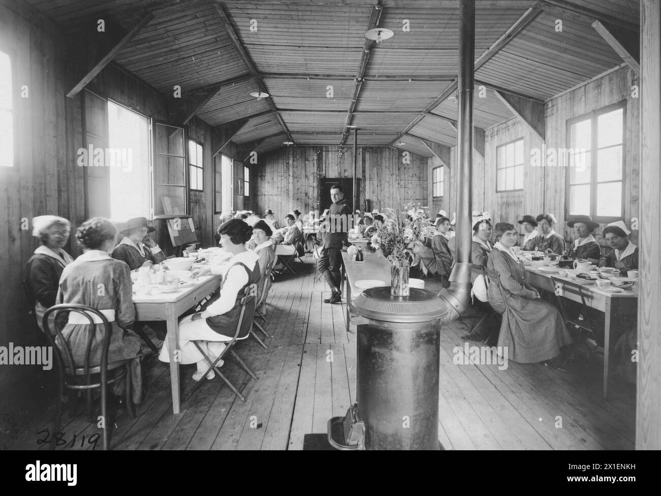 Una mensa per infermieri, base ospedale # 17; Digione Francia ca. 1918 Foto Stock