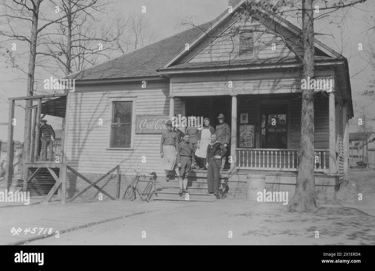 Fort McPherson, GA Post Exchange (Stockade-Exchange) CA. 1918-1919 Foto Stock