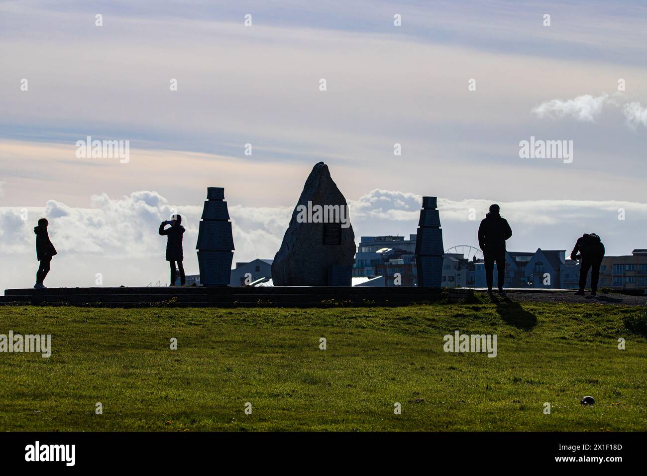 Famine Memorial Grattan Park Galway Foto Stock