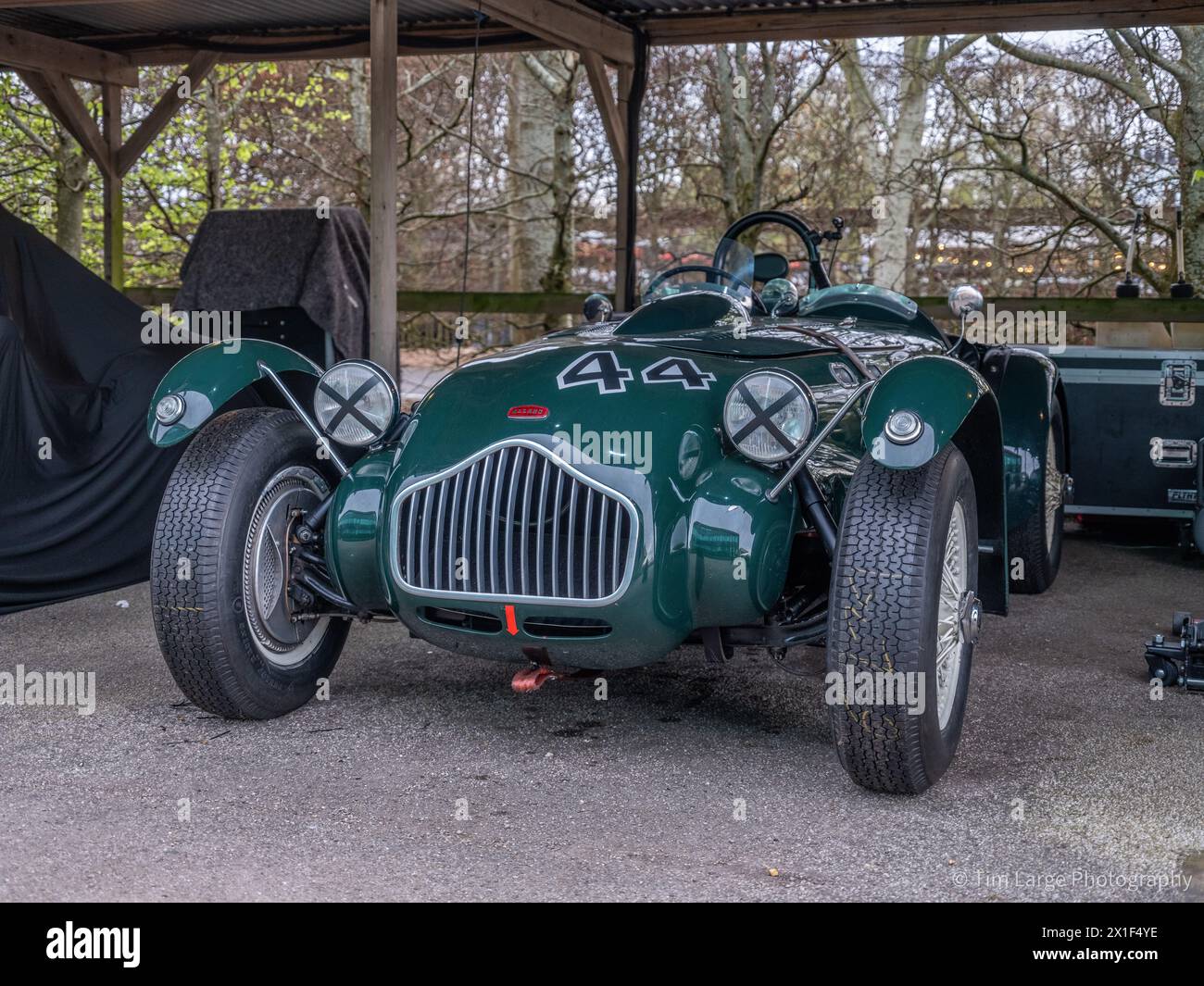 Aprile 2024 - dettaglio trasmissione a catena della Bestia Fiat di Torino 81° Assemblea dei Soci a Goodwood Foto Stock