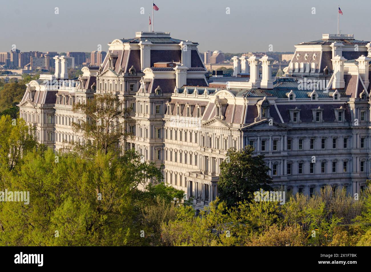 Lo storico Old Executive Office Building di Washington DC fa parte del complesso della Casa Bianca. Foto Stock