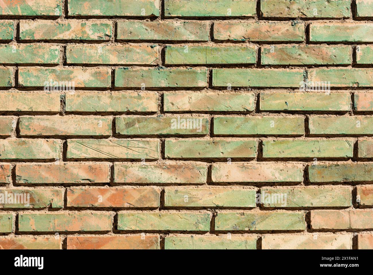 Detalle de una vieja pared hecha con ladrillos, fondo textura Foto Stock