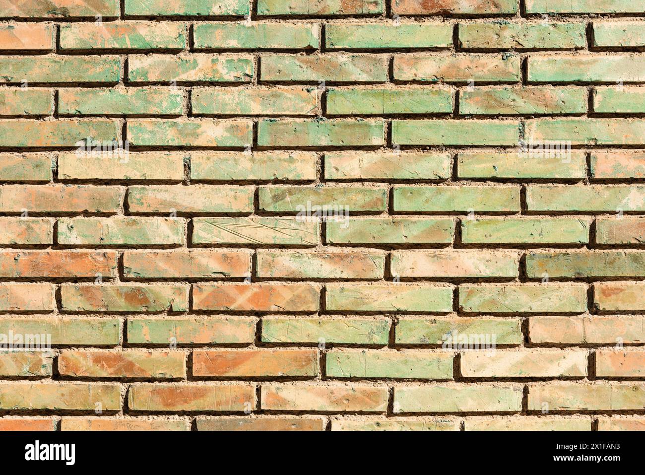 Detalle de una vieja pared hecha con ladrillos, fondo textura Foto Stock