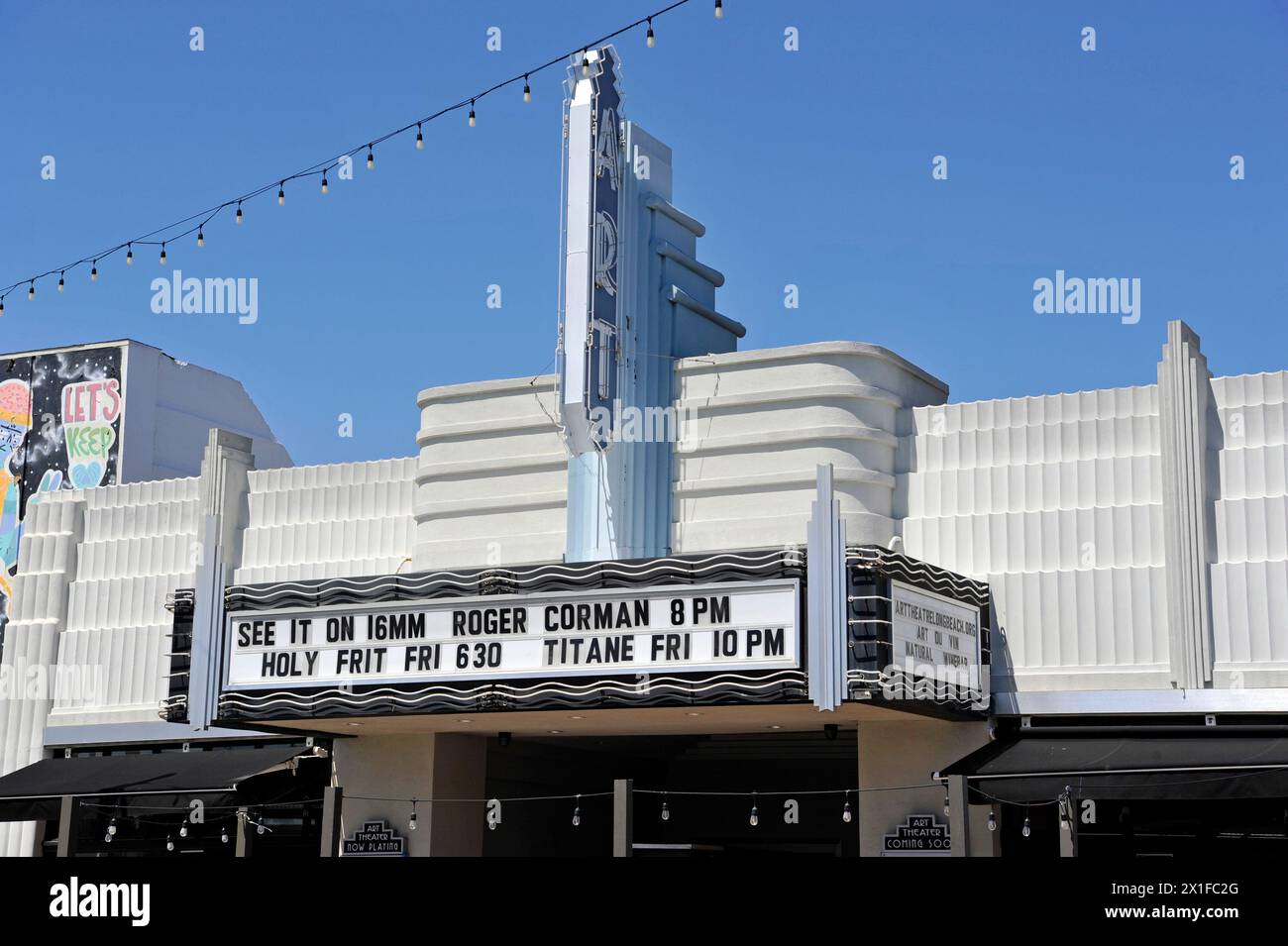 Art Theater, art deco, architettura, 4th Street, Long Beach, California, Stati Uniti Foto Stock