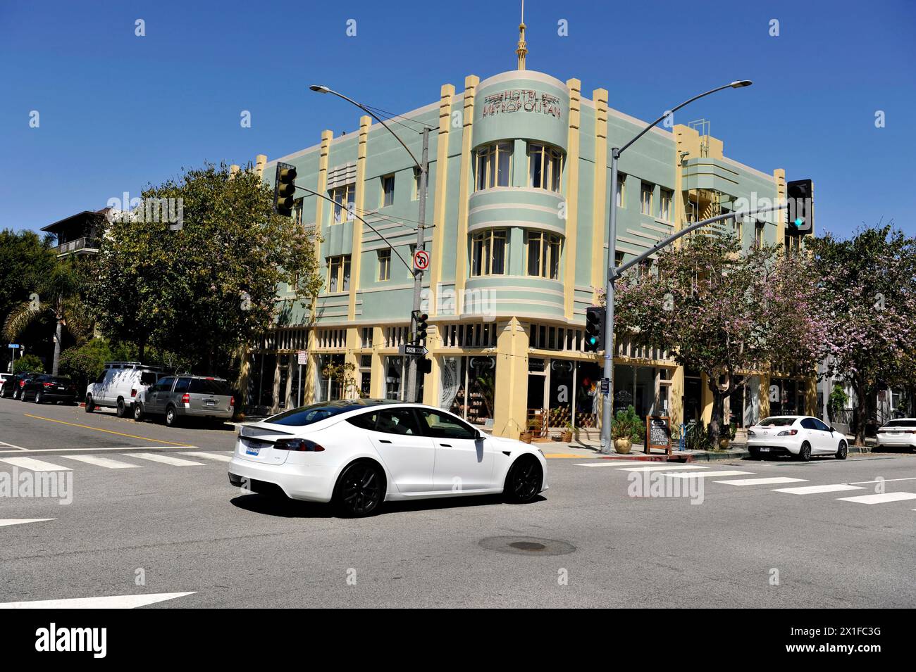 Hotel Metropolitan, art deco, architettura, Long Beach, California, STATI UNITI Foto Stock