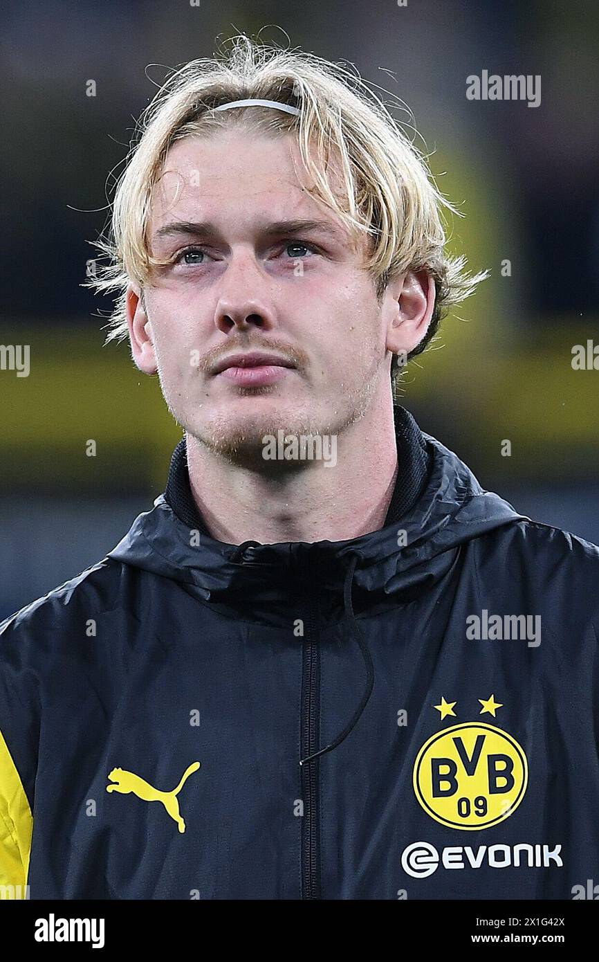 Fussball Champions League Viertelfinale Borussia Dortmund - Atletico Madrid am 16.04.2024 im Signal Iduna Park a Dortmund Julian Brandt ( Dortmund ) foto: Revierfoto Foto Stock