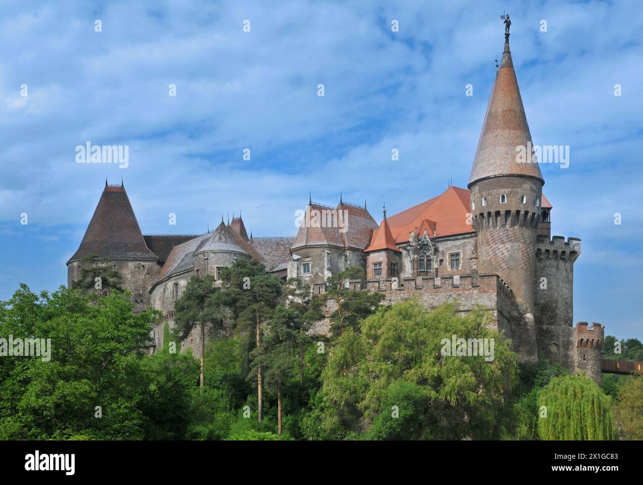 Castello di Corvin, castello di Hunyadi, castello di Hunedoara, Romania Foto Stock