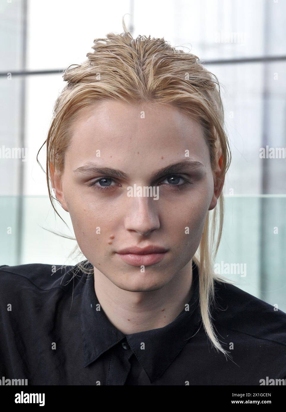 Il supermodella Andrej Pejic durante un'intervista stampa in occasione degli "Austrian Fashion Awards" durante il "11 festival per la moda e la fotografia" tenutosi a Vienna il 9 giugno 2011. - 20110609 PD1162 - Rechteinfo: Diritti gestiti (RM) Foto Stock