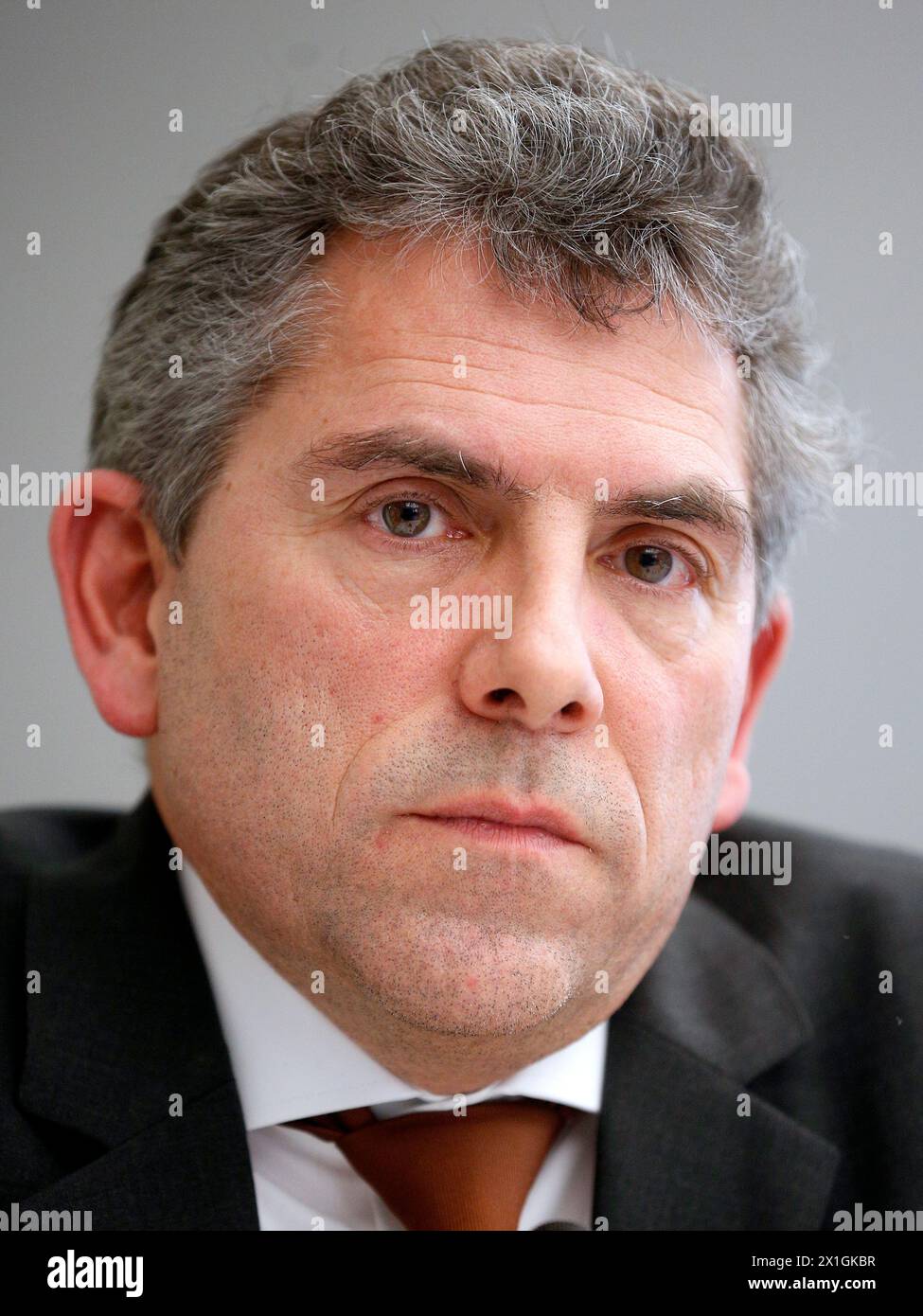 Vienna - Gottwald Kranebitter, CEO di Hypo Alpe-Adria-Bank International AG, durante la conferenza stampa sui "risultati 2012" del 12 marzo 2013. - 20130312 PD0839 - Rechteinfo: Diritti gestiti (RM) Foto Stock