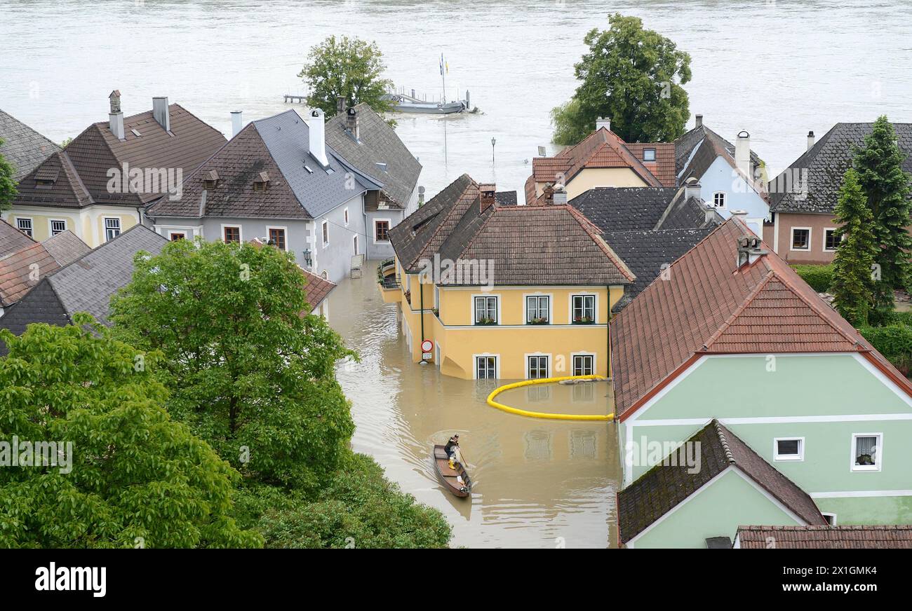 Aumento delle acque alluvionali nella bassa Austria il 2013/06/05. - 20130605 PD1910 - Rechteinfo: Diritti gestiti (RM) Foto Stock