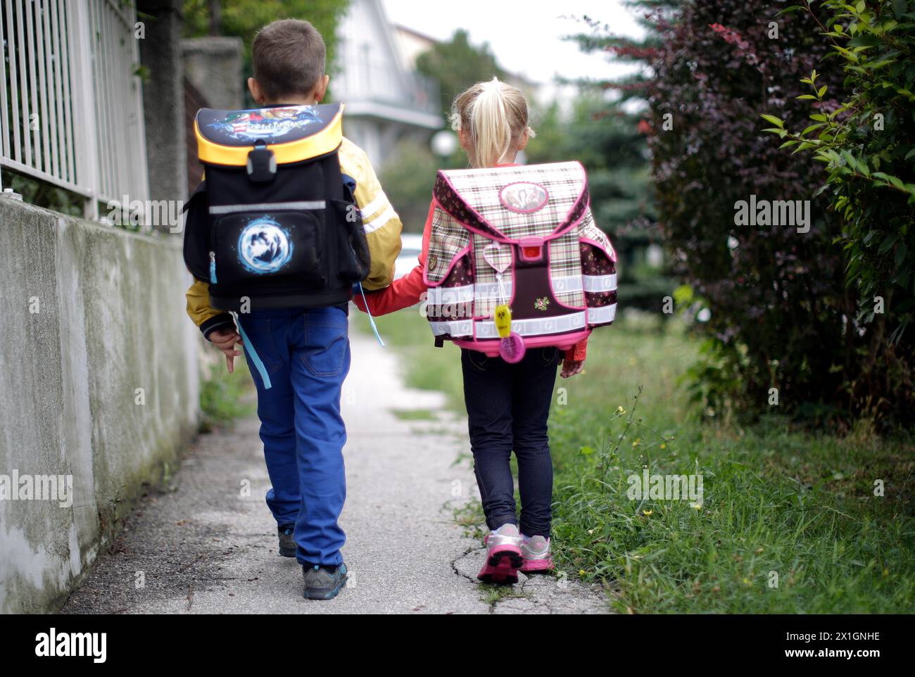 29082013 - VIENNA - AUSTRIA: Immagini sul tema della scuola/via alla scuola/inizio della scuola. - 20130828 PD6961 - Rechteinfo: Diritti gestiti (RM) Foto Stock