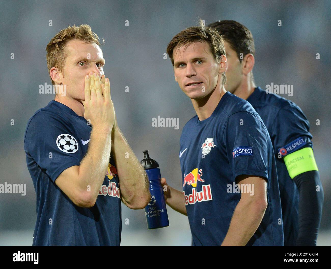 La partita di andata e ritorno della UEFA Champions League tra Malmoe FF e Red Bull Salzburg si è svolta il 27 agosto 2014 a Malmo, in Svezia. - 20140827 PD5075 - Rechteinfo: Diritti gestiti (RM) Foto Stock