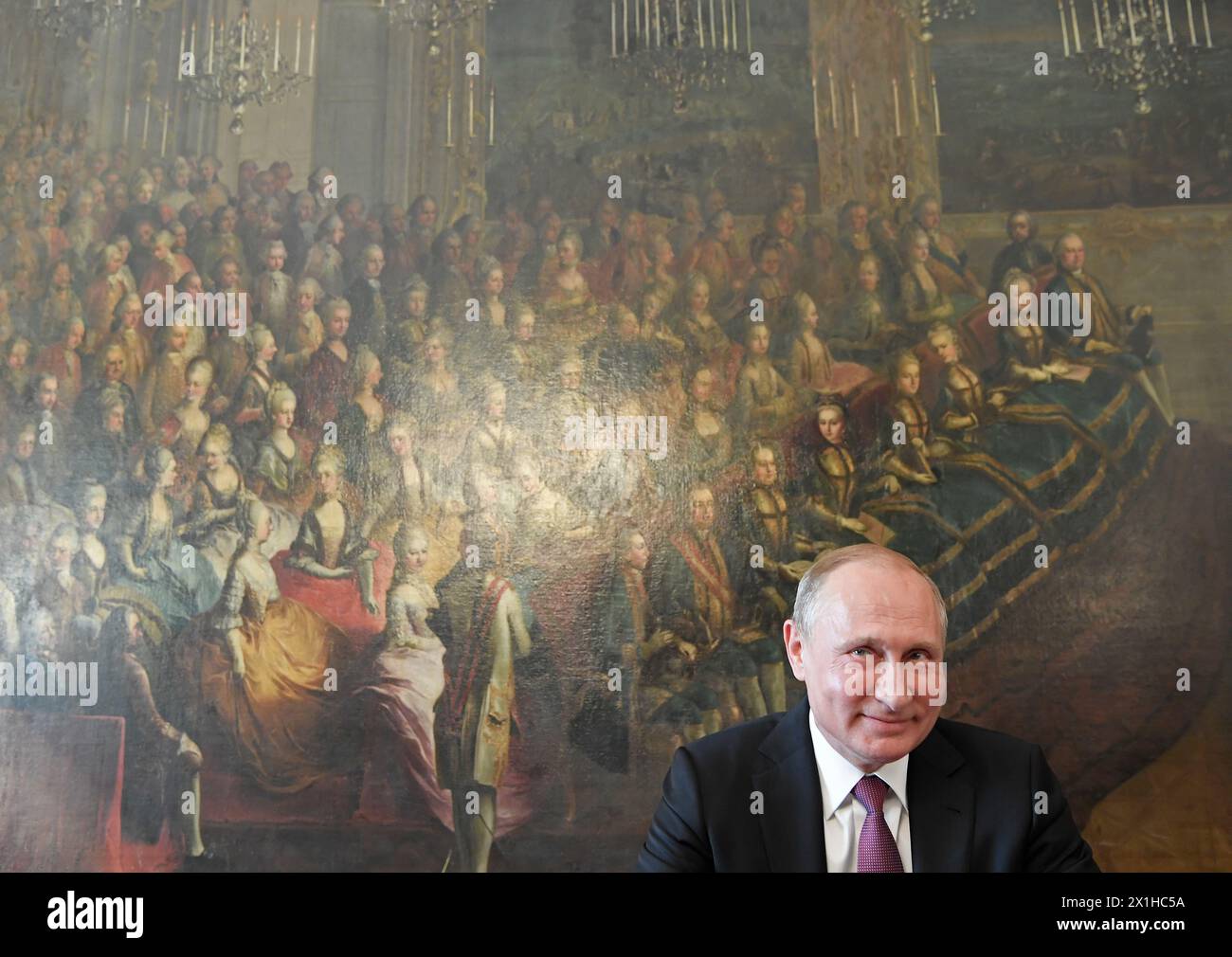 Il Presidente russo Vladimir Putin durante la riunione ufficiale tenutasi al palazzo Hofburg di Vienna, il 5 giugno 2018. - 20180605_PD2813 - Rechteinfo: Diritti gestiti (RM) Foto Stock