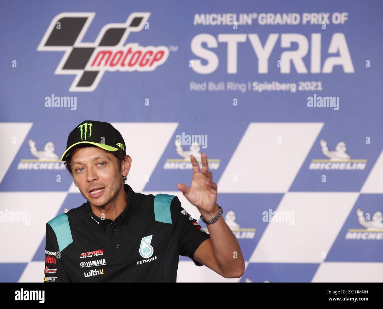 Il pilota di Moto-GP Valentino Rossi (ITA / Petronas Yamaha) annuncia il suo ritiro a fine stagione durante una conferenza stampa al Moto-GP di Stiria giovedì 5 agosto 2021. - 20210805 PD23405 - Rechteinfo: Diritti gestiti (RM) Foto Stock