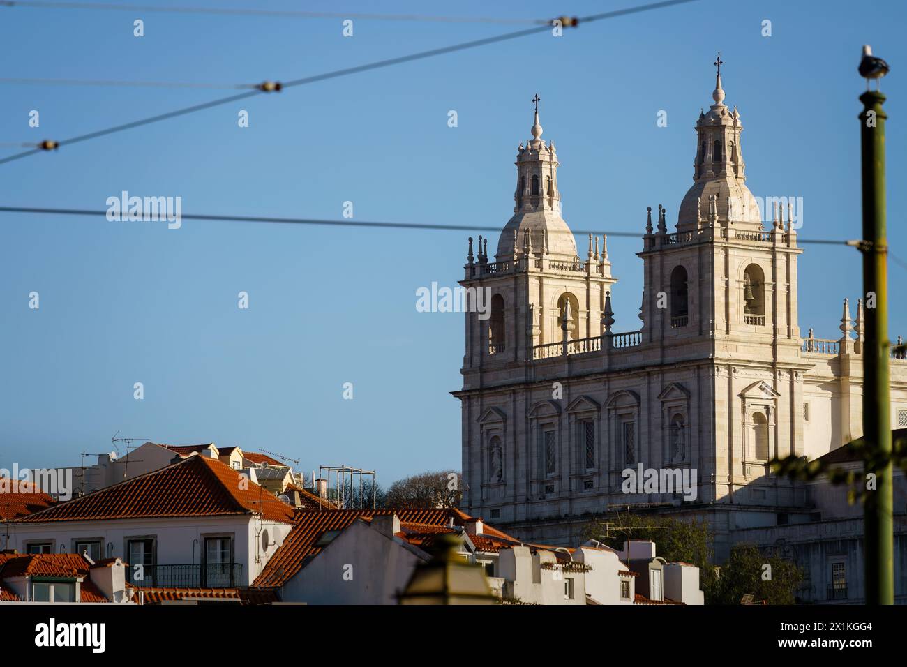 Chiesa e Monastero di São Vicente de Fora a Lisbona, Portogallo. Foto Stock