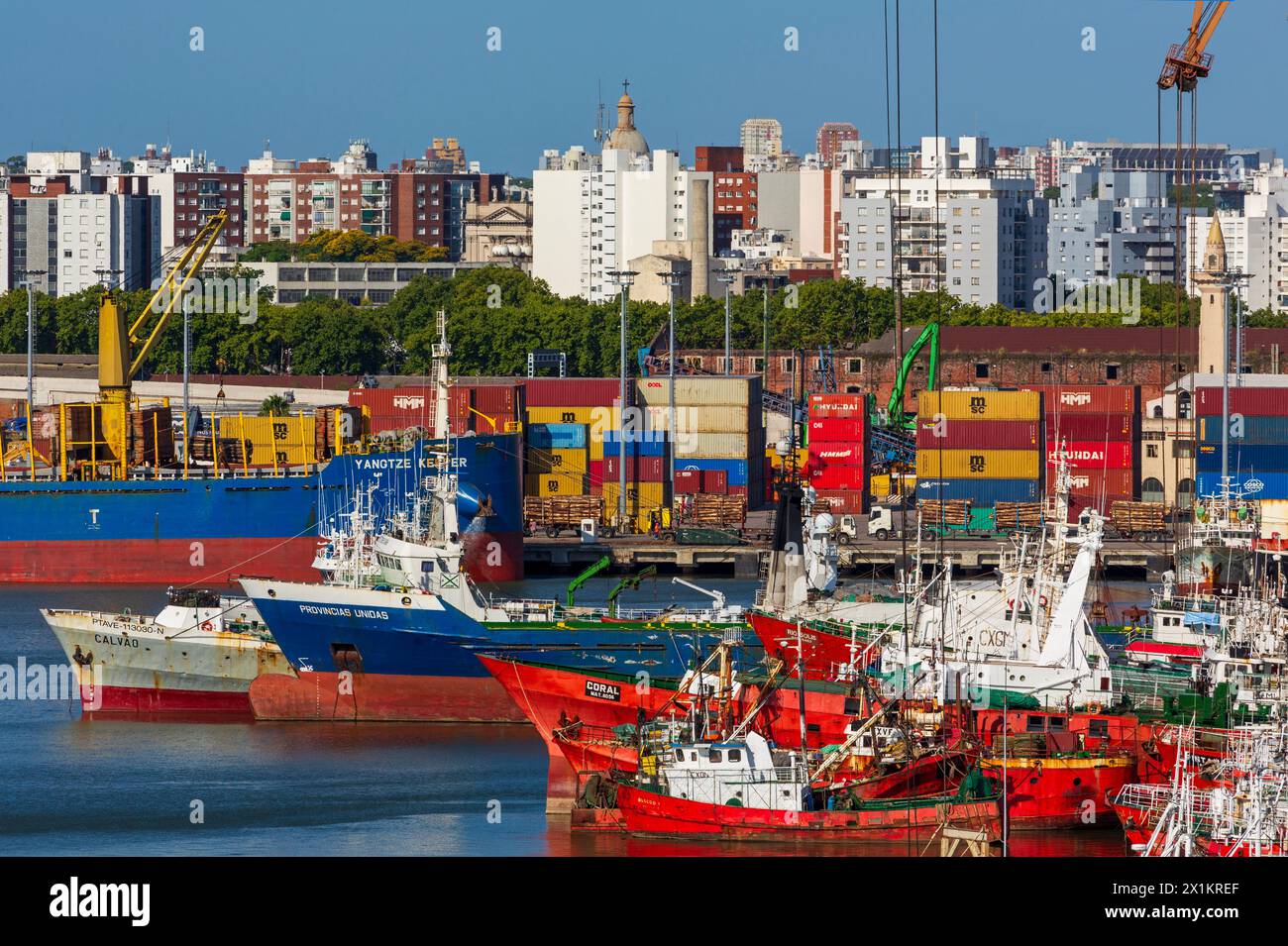 Porto di Montevideo, Uruguay, Sud America Foto Stock