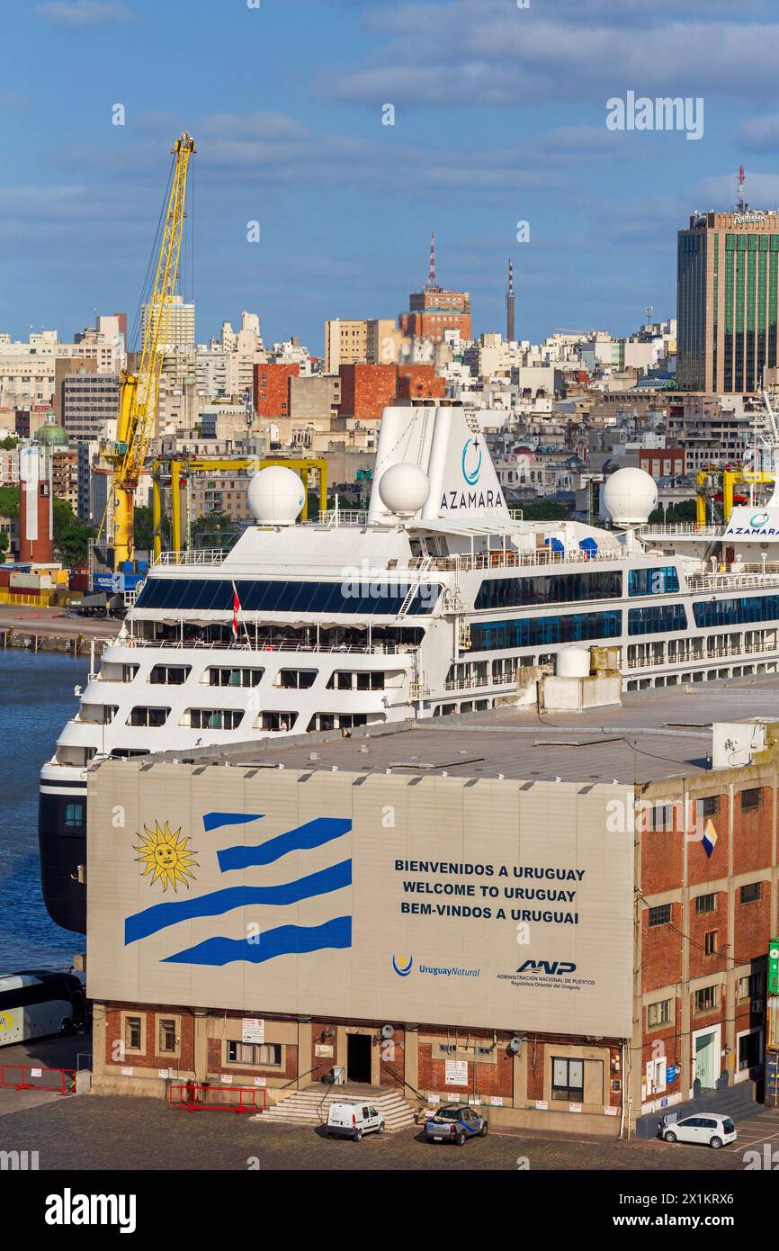 Terminal delle navi da crociera, porto di Montevideo, Uruguay, Sud America Foto Stock