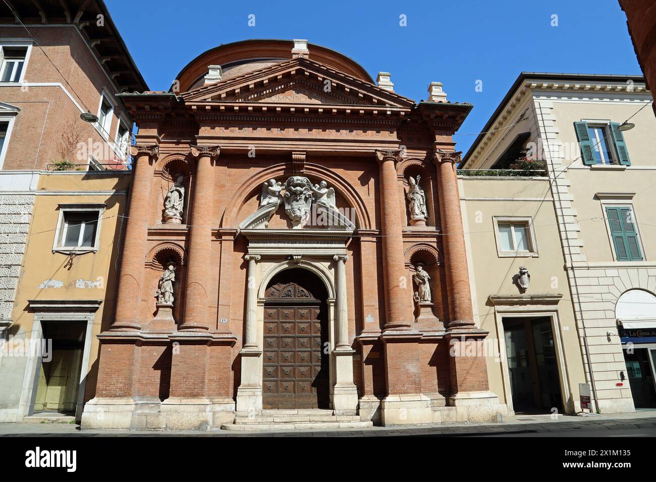 Chiesa di San Carlo Borromeo a Ferrara, nell'Italia settentrionale Foto Stock