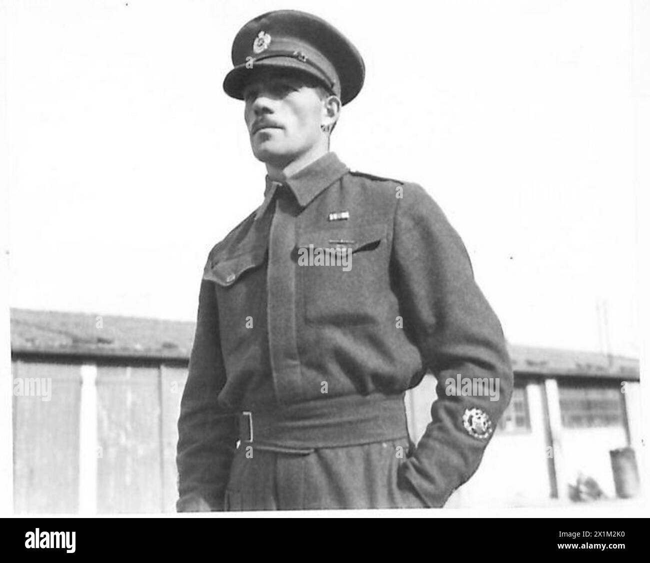 Sergente maggiore J. Hill del St. Baruc's Cottage, Barry, Galles del Sud, British Army, durante le campagne in Nord Africa, Sicilia, Italia, Balcani e Austria dal 1942 al 1946. Foto Stock