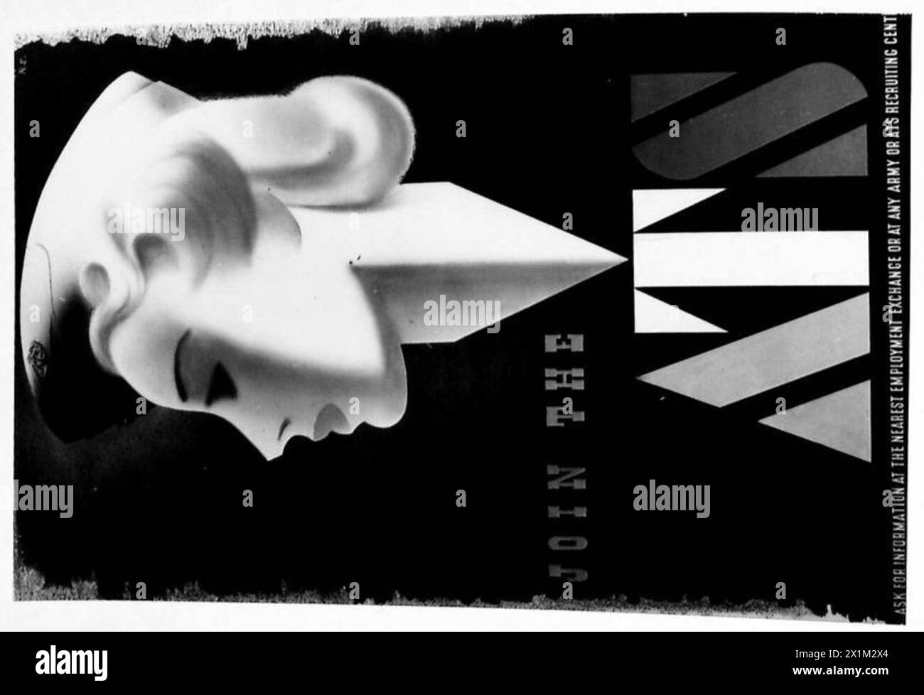 Un poster dell'esercito britannico che incoraggia l'arruolamento nel servizio territoriale ausiliario (A.T.S.). Foto Stock