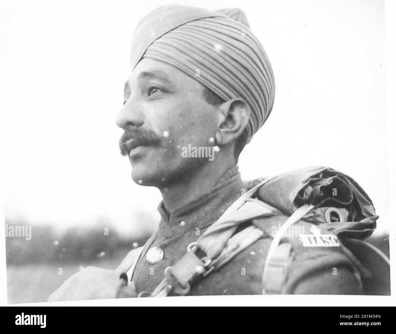 Le truppe indiane sono mostrate in Inghilterra come parte della loro unità dell'esercito britannico durante il servizio in tempo di guerra. Foto Stock