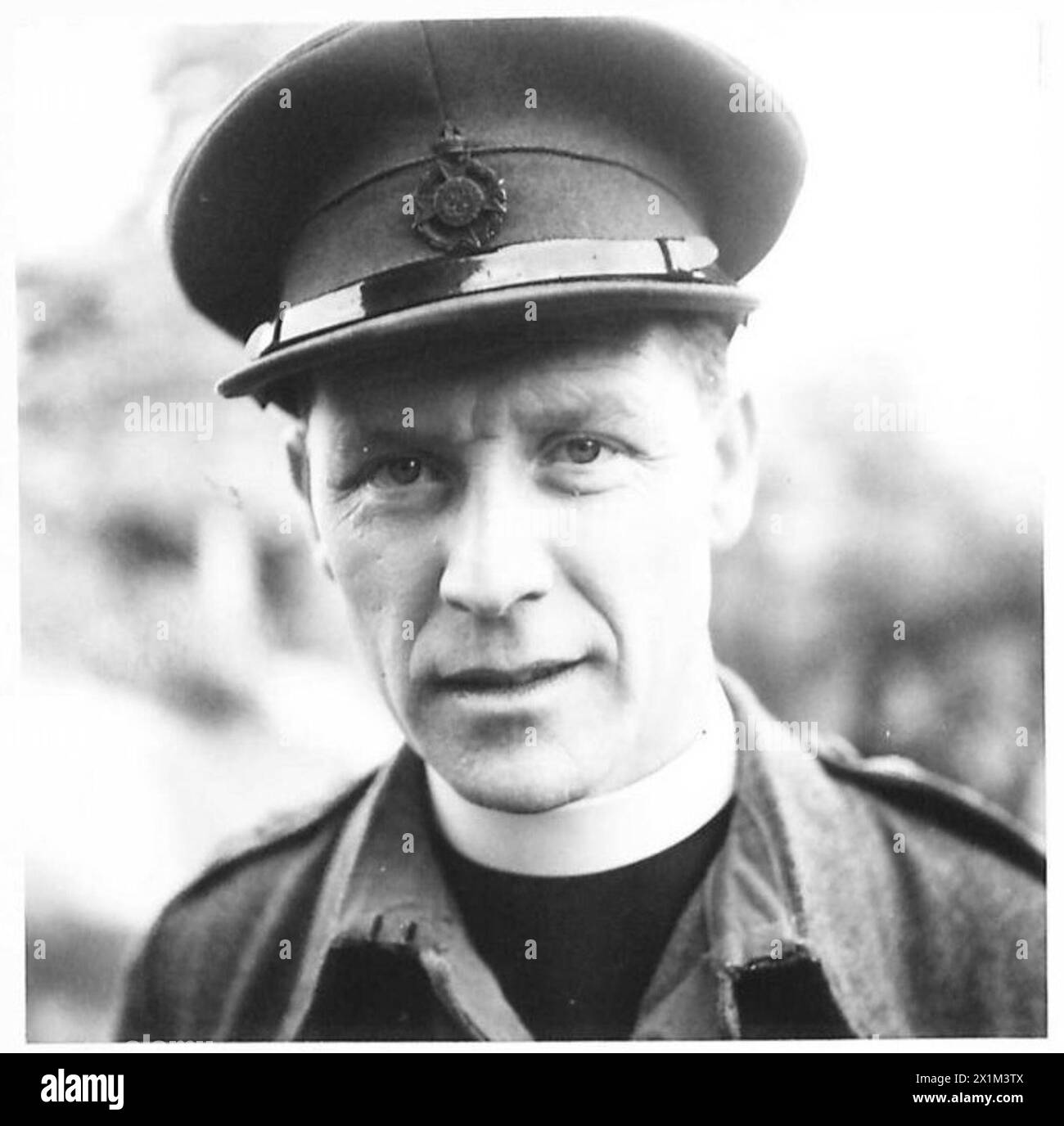 Ritratto del Rev. R. Smith, Chiesa di Scozia, parrocchia di Muir di Ord, che serve come padre dell'esercito, British Army. Foto Stock