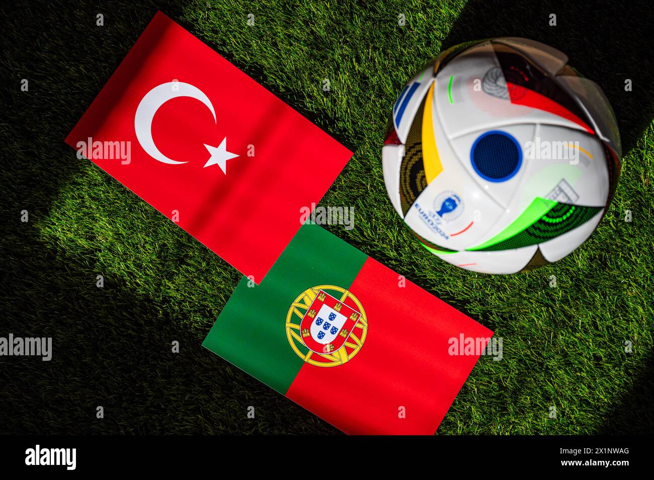 LIPSIA, GERMANIA, 17 APRILE 2024 Turchia contro Portogallo, partita di