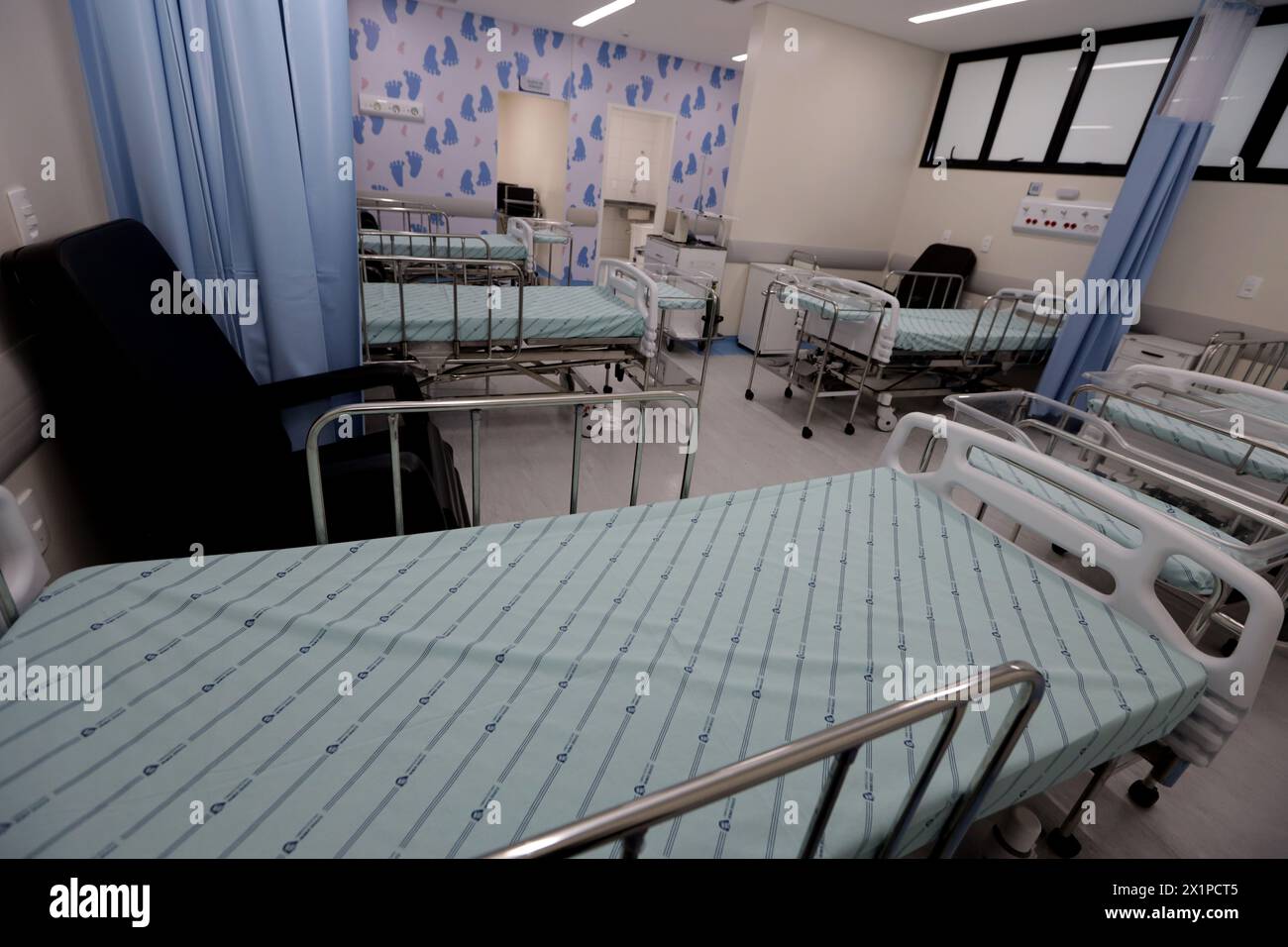 reparto di un ospedale pubblico di maternità nella città di Irece, Bahia. Foto Stock