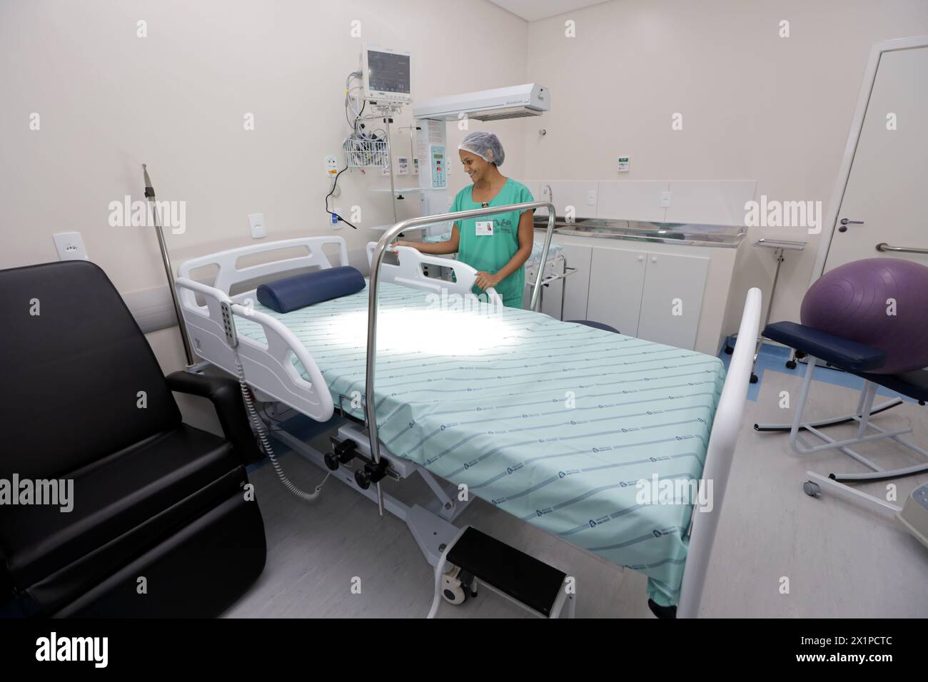 Irece, bahia, brasile - 17 marzo 2024: Unità di terapia intensiva infantile di un ospedale pubblico nella città di Irece. Foto Stock