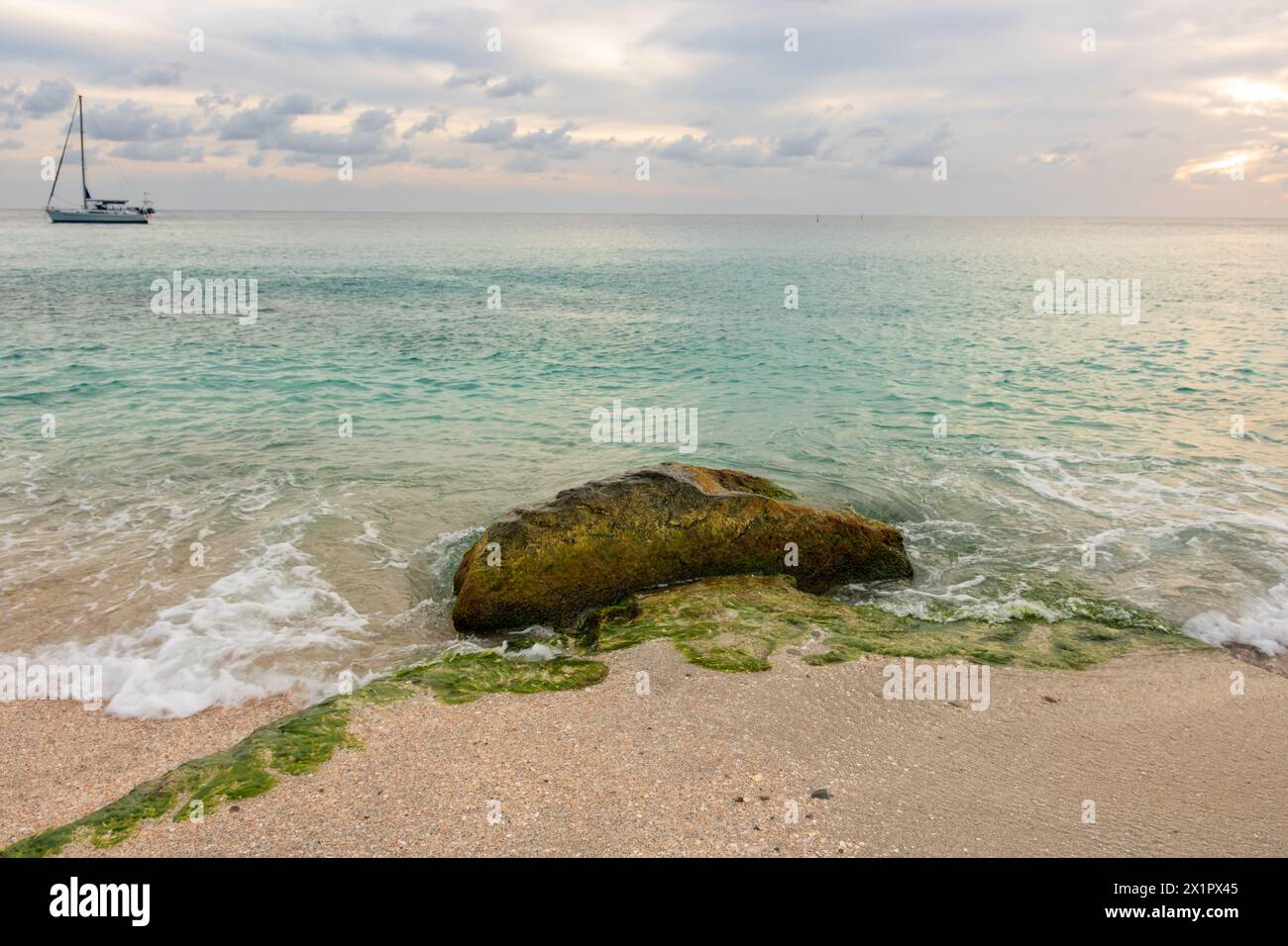 Spiaggia tranquilla a Saint Barthlemy (St. Barts, St Barth) Caraibi Foto Stock