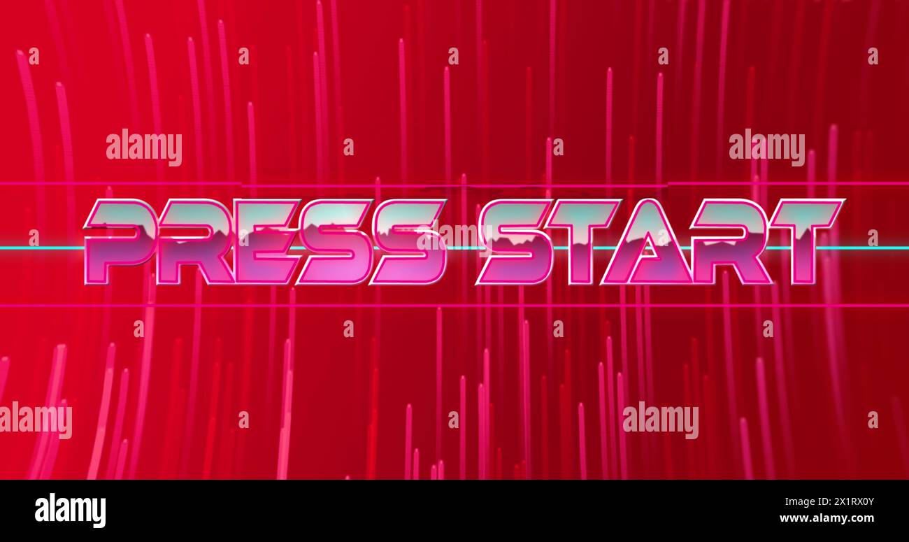 Brilla? No, stiamo minimizzando! Procedura: Rosa PREMERE IL TASTO START su rosso con striature verticali Foto Stock