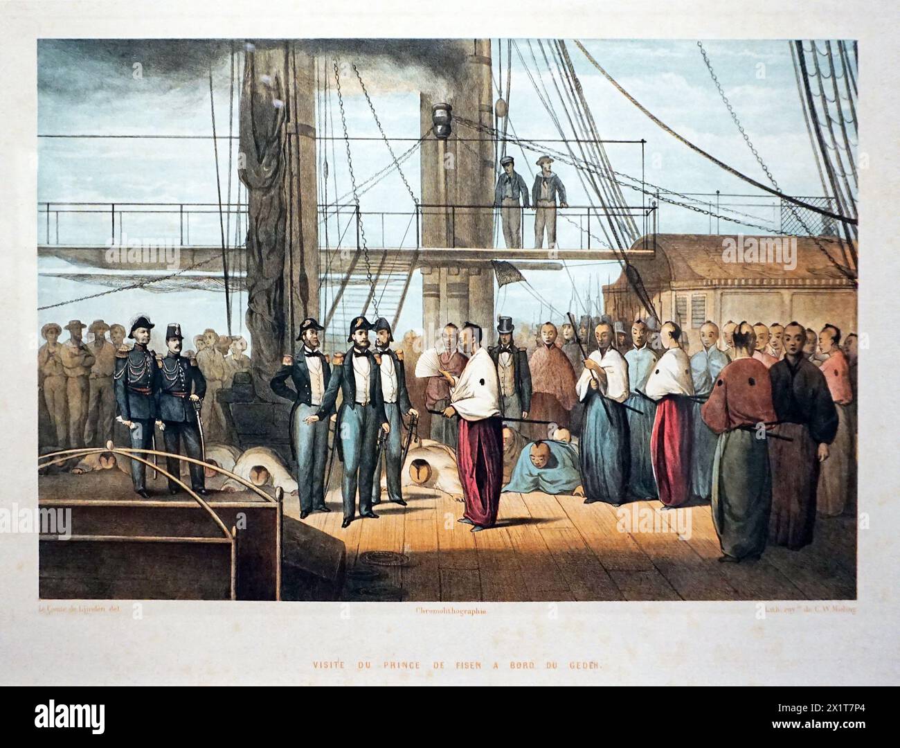 Visita dal Daimyo di Hizen / souvenir du Japon.(1865). Conte Johan Maurits van Lynden, Charles Rochussen, Carl Wilhelm Mieling. Foto Stock