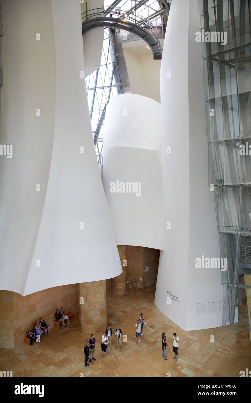 Museo Guggenheim, Bilbo-Bilbao, Biscaglia, Paesi Baschi, Spagna. Foto Stock