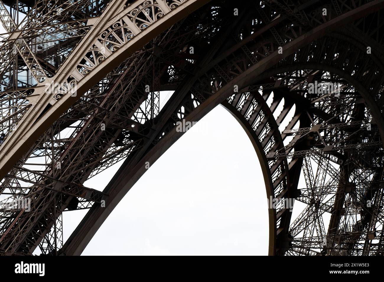 Torre Eiffel, primo piano, Parigi, Ile-de-France, Francia Foto Stock
