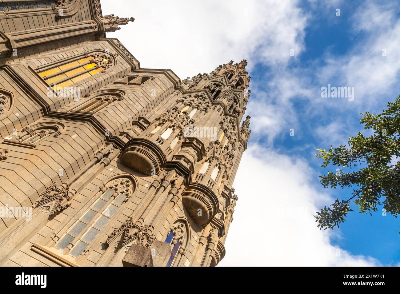 La bellissima Chiesa di San Juan Bautista, la Cattedrale gotica di Arucas, Gran Canaria, Spagna Foto Stock