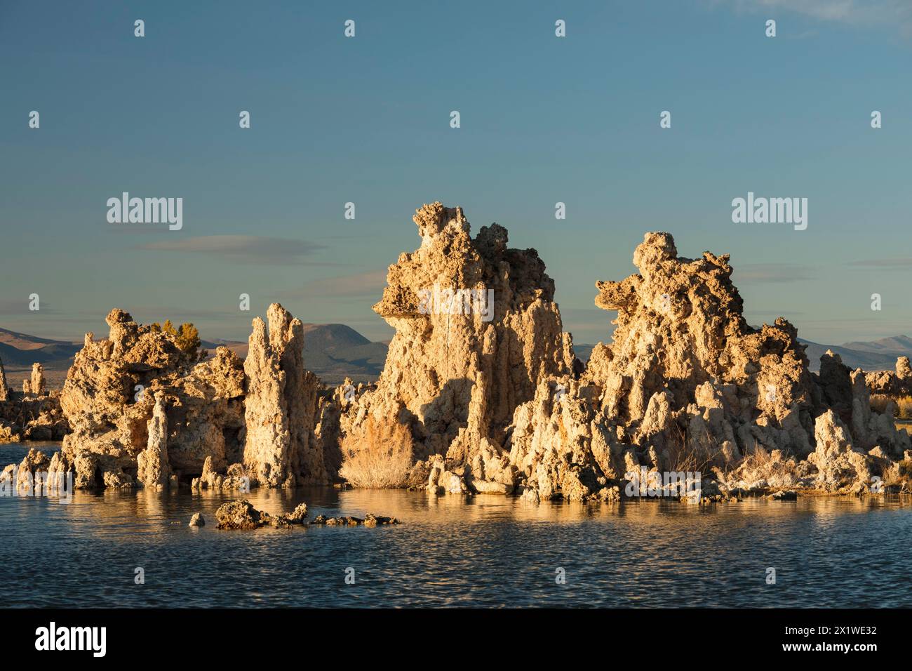 Formazioni di tufo al lago Mono, Mono Lake Tufa State Reserve, California, USA, Mono Lake Tufa State Reserve, California, USA Foto Stock