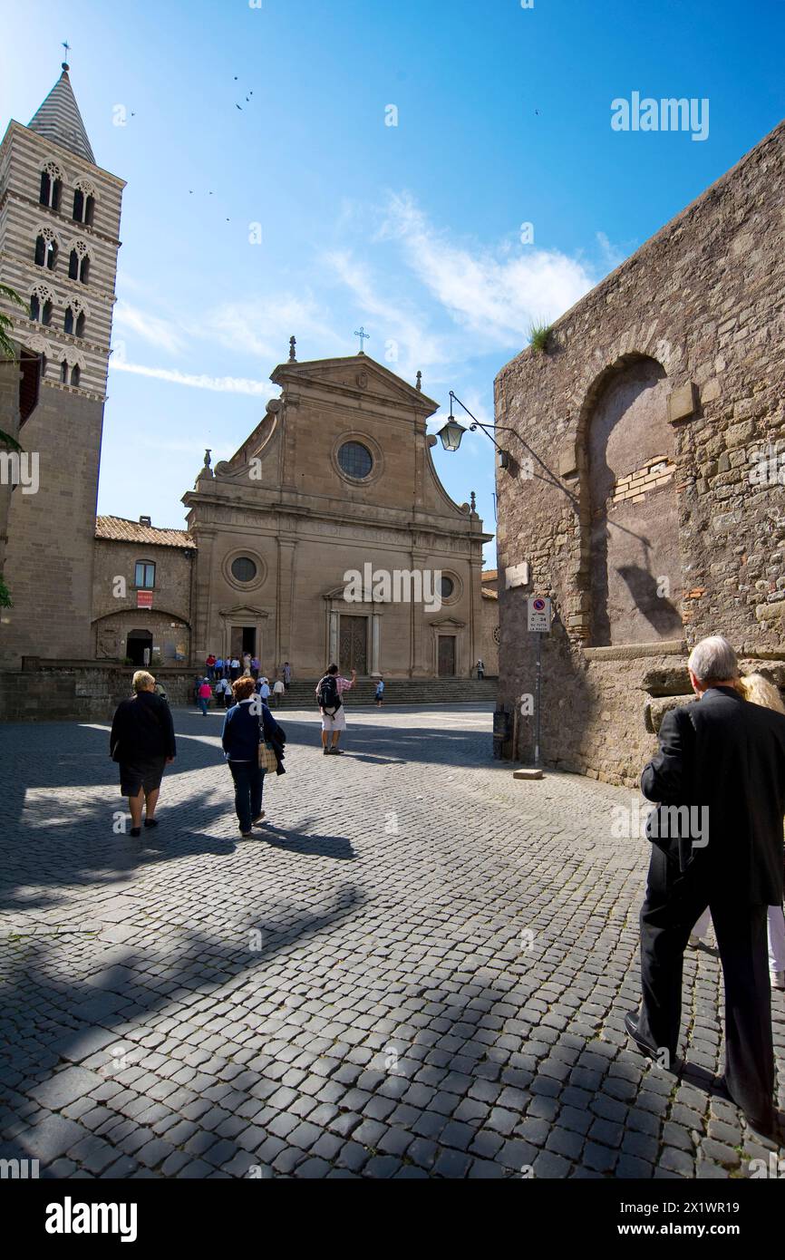 Piazza San Lorenzo. Viterbo. Lazio. Italia Foto Stock