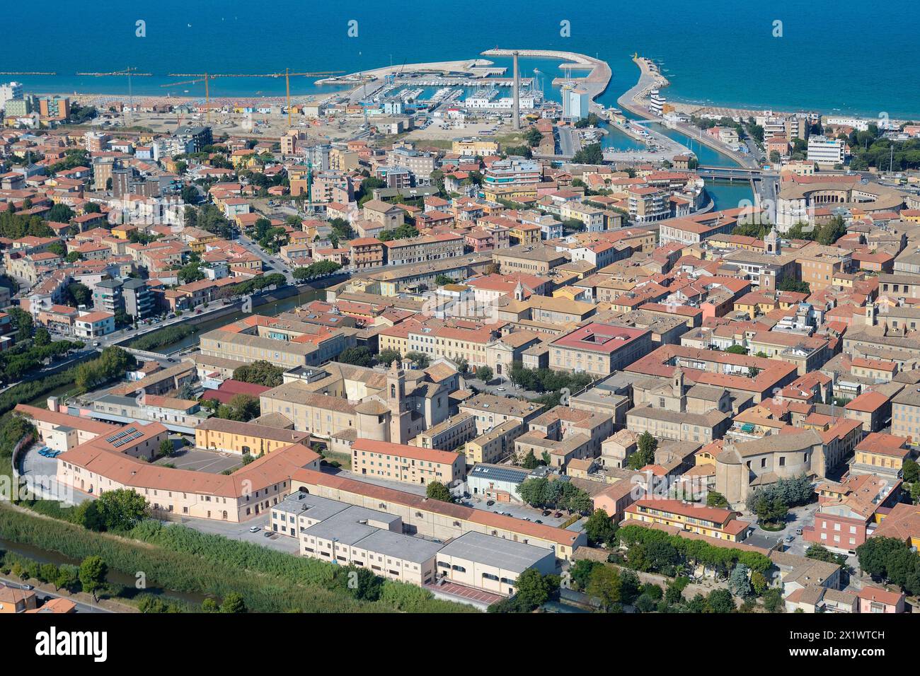 Veduta aerea di Senigallia. Marche Foto Stock