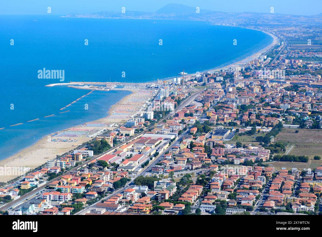 Veduta aerea di Senigallia. Marche Foto Stock