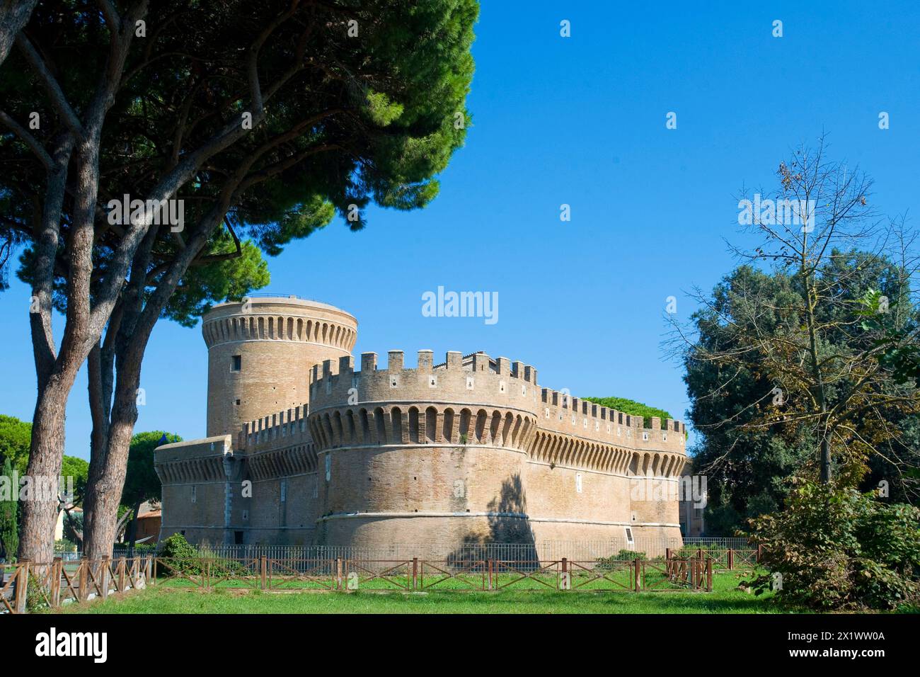 Castello di Giulio II. Ostia. Roma. Lazio. Italia Foto Stock